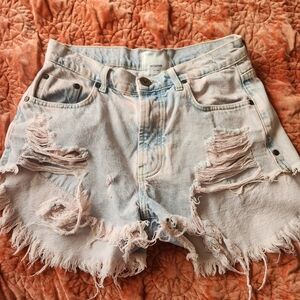 One Teaspoon Outlaws Pink Haze Denim Short Size 27